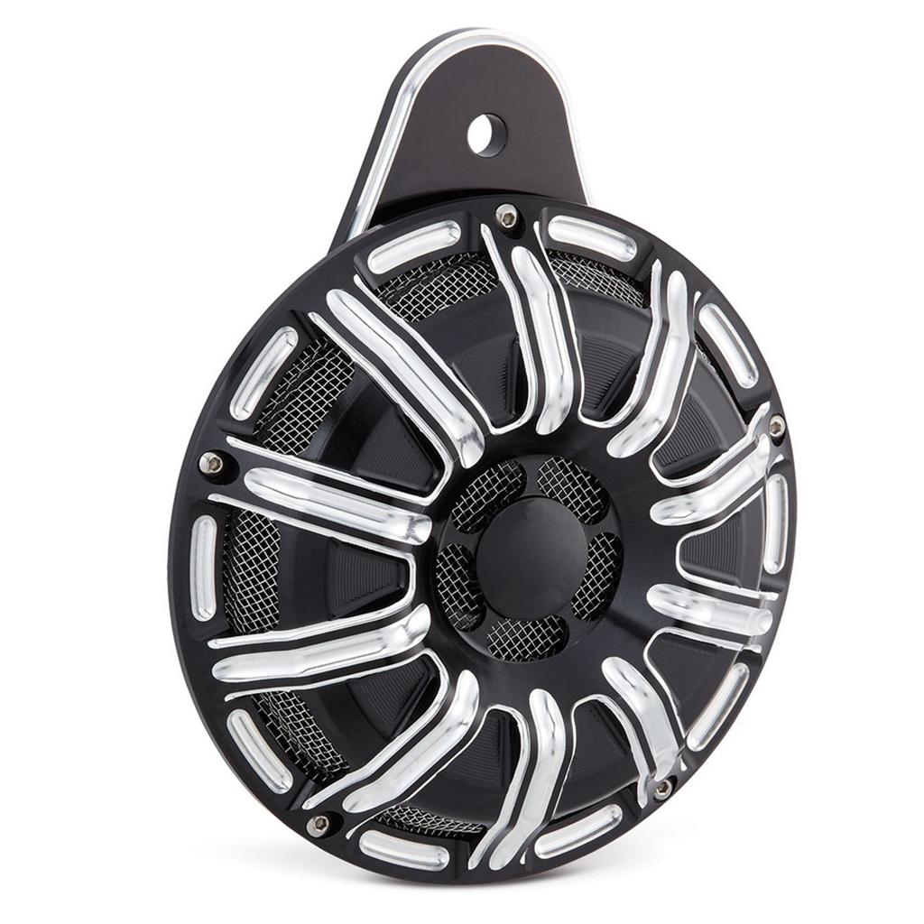 Motorcycle Black/Chrome Horn Cover CNC Aluminum Horn Assembly For Harley Touring 1991-Later Big Twin Sportster XL 883 1200 07-Up