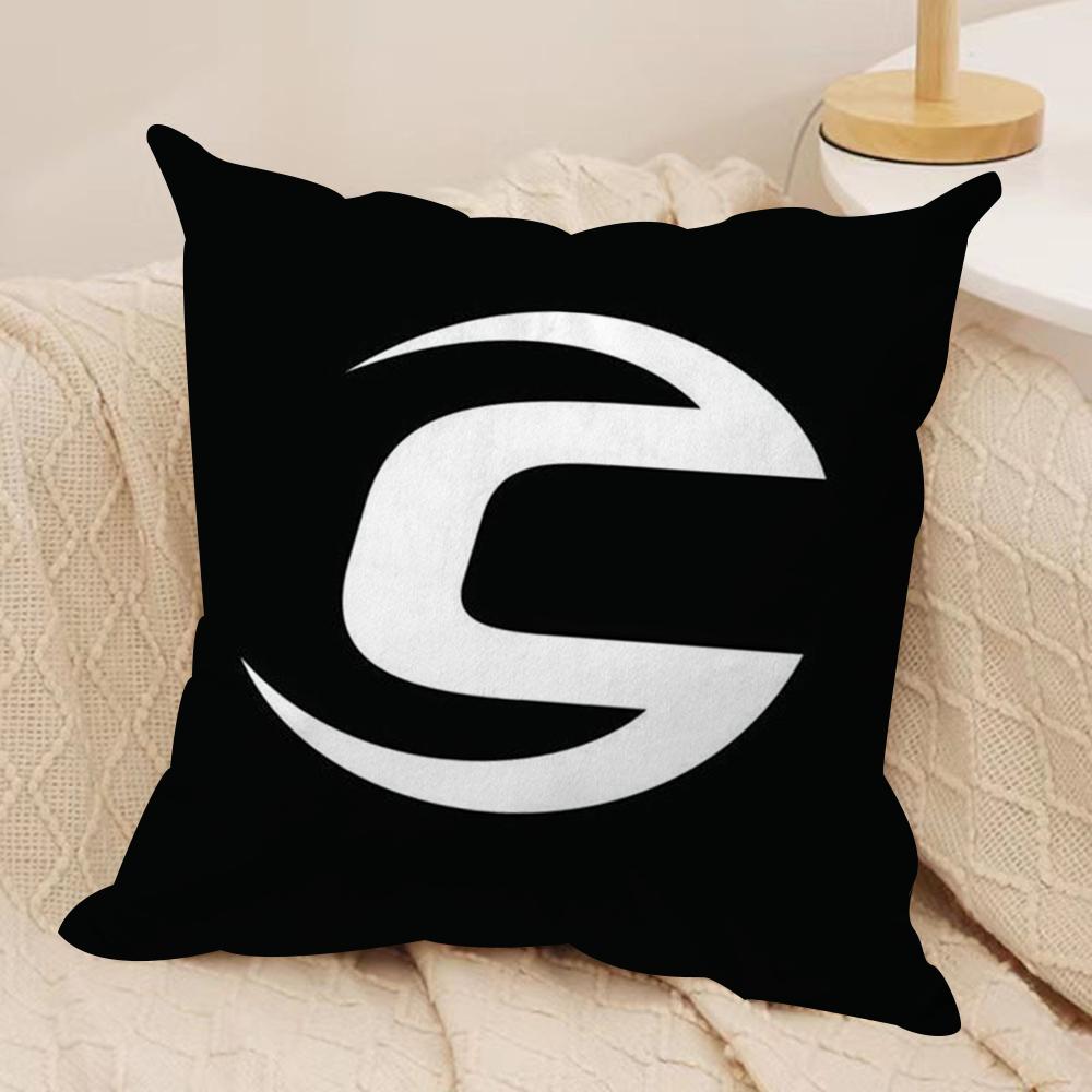 Fashion C-Cannondale Cushion Cover Silky Short Plush Sofa Pillow Cover Hidden Zipper Soft Dustproof Case for Home Decor