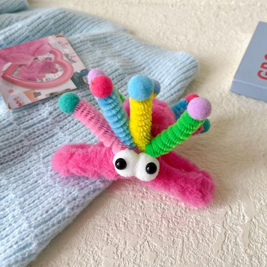 Women Hair Claw Cartoon Shape Strong Grip Shark Hair Clip with Big Eyes Decor