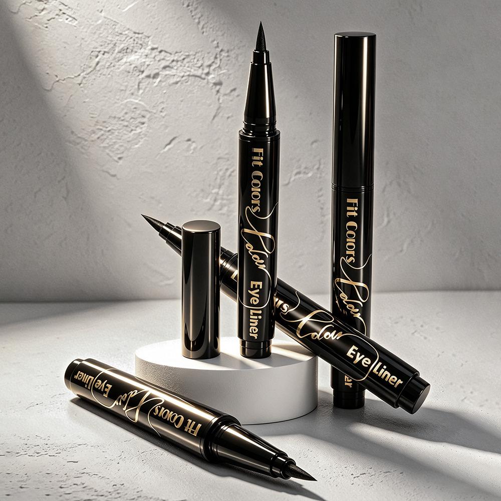 Eyeliner Liquido Impermeabile Asciugatura Rapida Ultra-sottile Nero Opaco Marrone Lunga Tenuta Eyeliner per la Coda dell'Occhio Trucco Occhi Regali