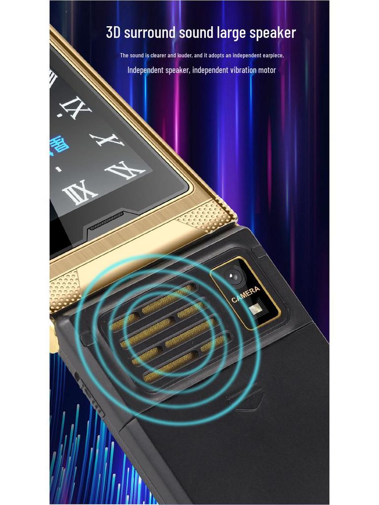 Yimi G10-C Business Flip Phone for Seniors: Large Buttons, Loud Sound, Big Font, Long Battery Life, Multi-language Support