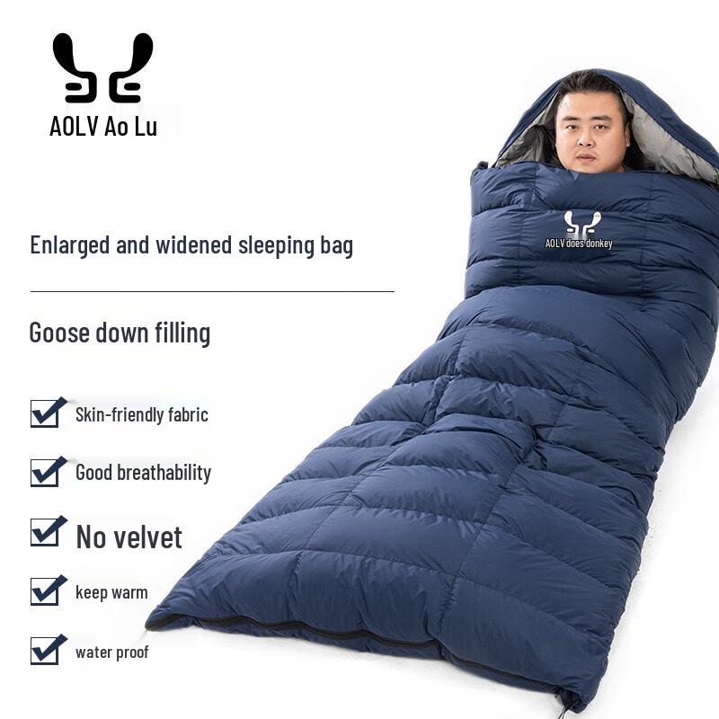 AOLV Extreme Cold Outdoor Goose Down Sleeping Bag