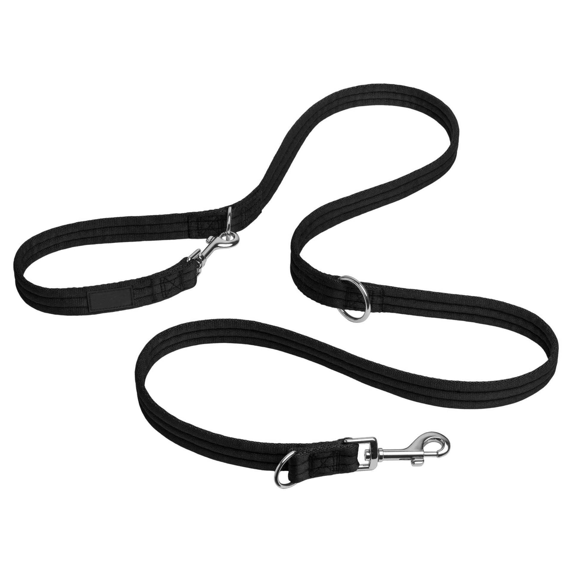 Multi-functional Double-Headed Dog Leash - Sport Walking & Training Rope чёрный