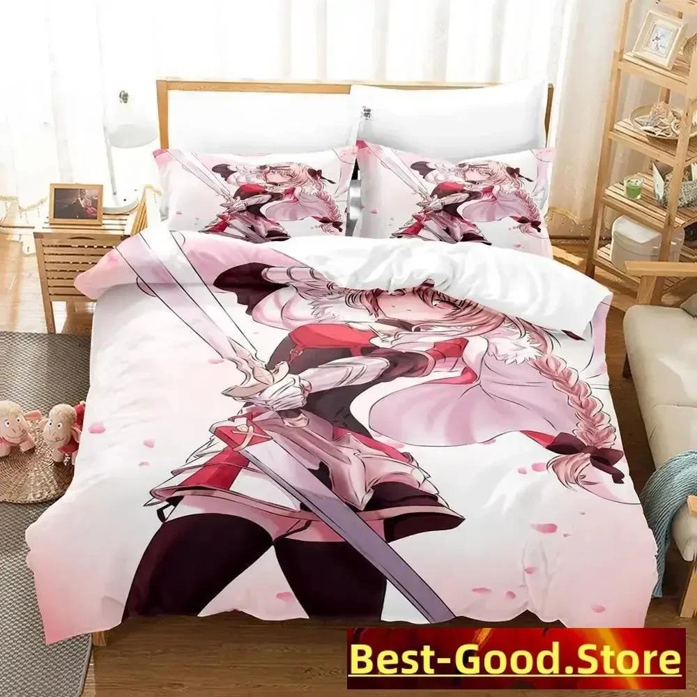 3D Anime Bed Sheet Set Fate - Astolfo Printed Bed Set Duvet Cover Pillowcase Bedding Set Bed Linen Sheet Quilt Cover Full Size