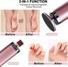Electric Foot Callus Remover 2-in-1 - Rechargeable Wireless Powerful Nail File, Dead Skin Removal Pedicure Tool