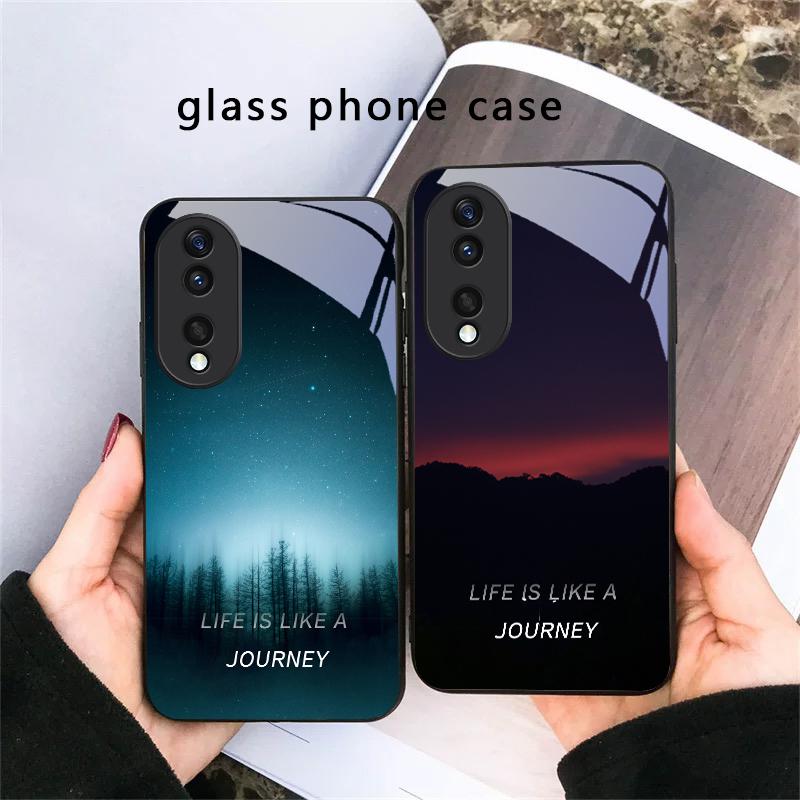 Lake Aurora Ice Surface For Honor X5 Plus X30 X9c Smart X5b X9a X30 Max X50i 30 Pro 50 Pro 70 90 Smart 200 Lite Glass Phone Case