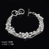 Women Shiny Faux Pearl Beads Bangle Shimmers Charm Chain Bracelet Jewelry Gift