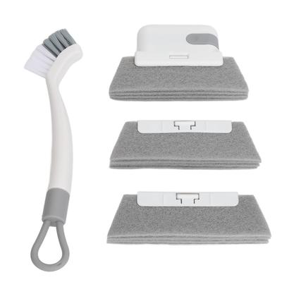 Window Groove Cleansing Set Detachable Washable Remove Dirts Track Cleaner Brush for Home Car