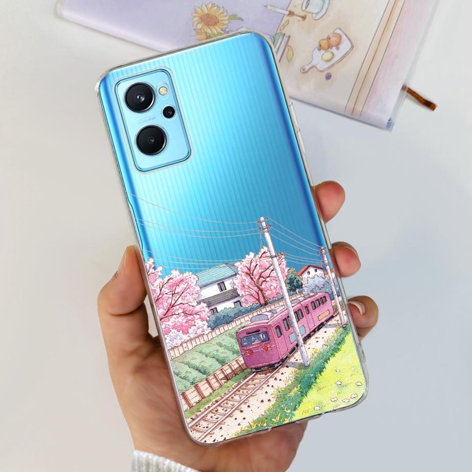 For Realme 9i Case RMX3491 New Fashion Painted Cover Clear Silicone Soft TPU Phone Case For Realme 9i 5G RMX3612 Realme9i Fundas