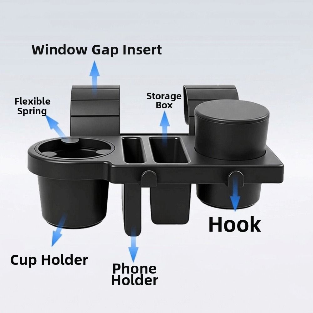 ABS Car Door Organizer Flexible Cup Grips Car Phone Storage Rack Car Cup Holder Divided Storage