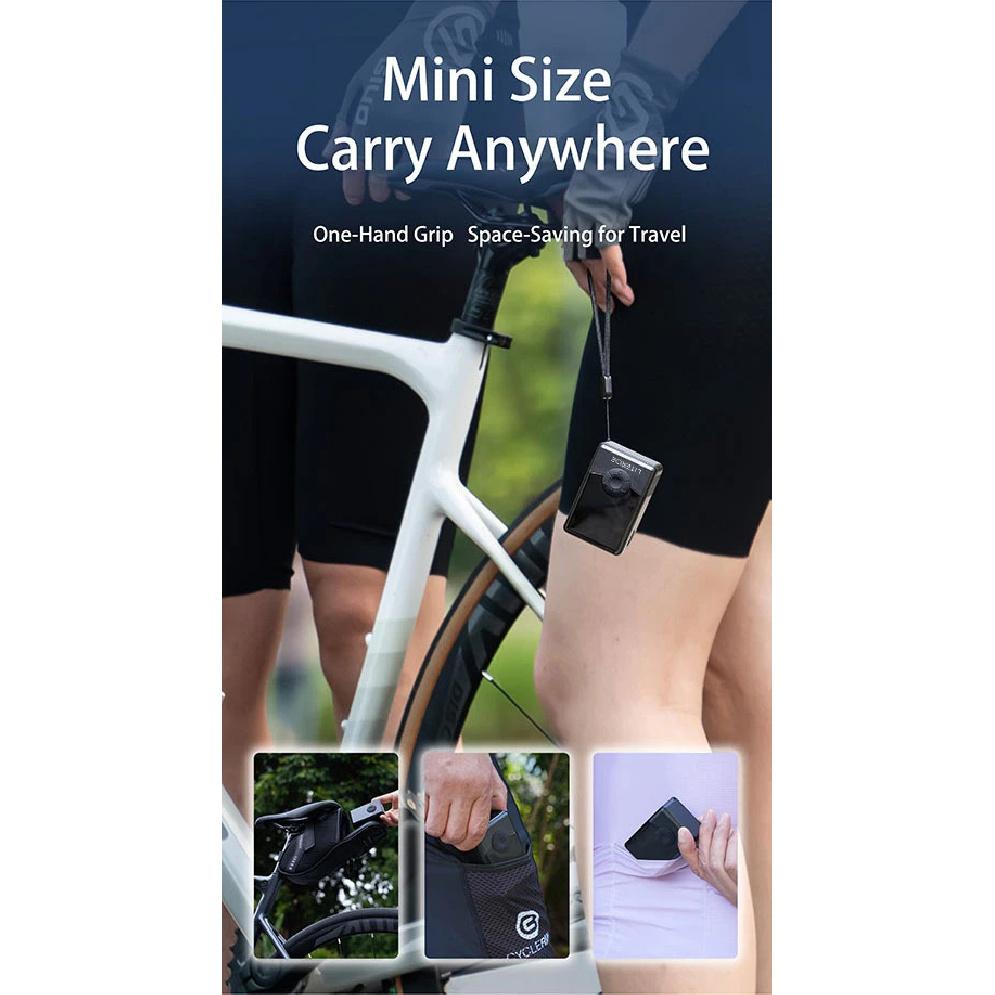 LITERIDE 120 PSI Portable Pocket Bike Electric Air Pump MINI Tire Inflator For Bicycle Digital Gauge Display