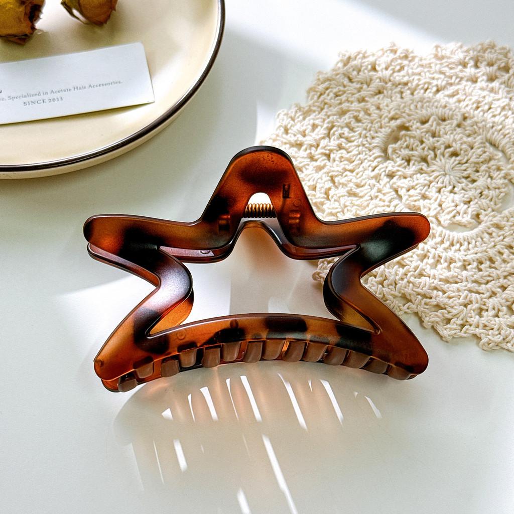 

Stunning Retro Star Shaped Hair Clip For Thick Hair Perfect For Spring Fashion колір темно кави