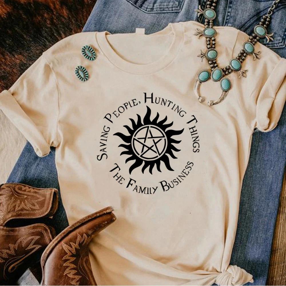 Supernatural T Shirt Women Comic Japanese Top Female Harajuku Clothes Clothes