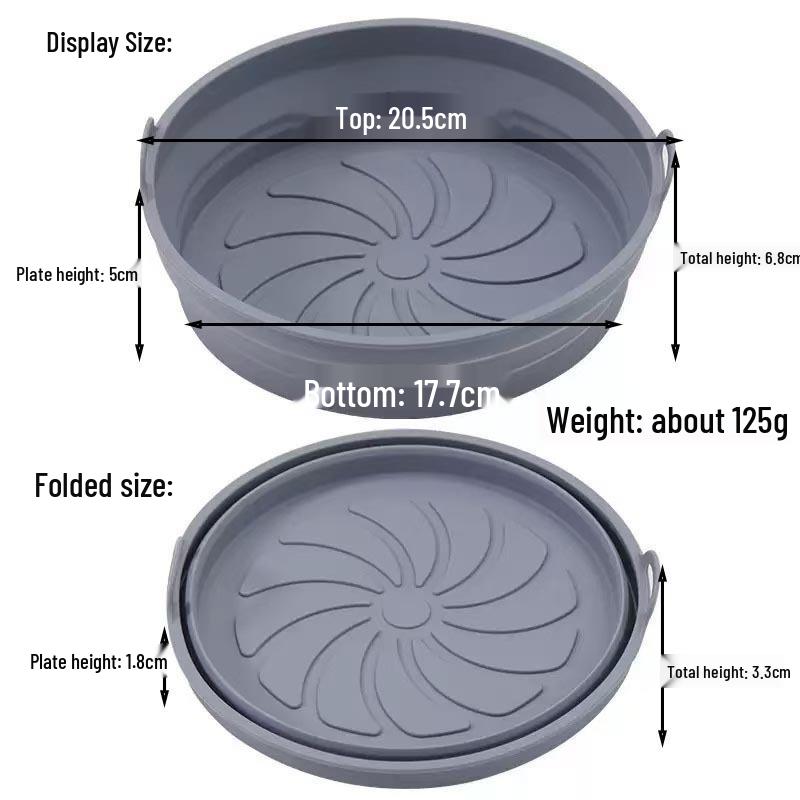 Квадратная складная силиконовая форма для выпечки в аэрофритюрнице