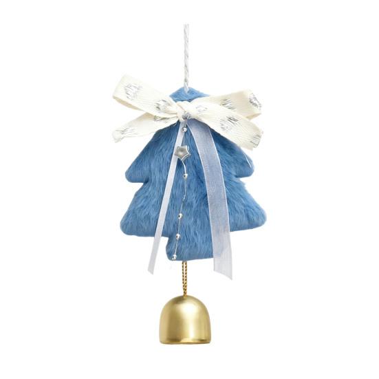 Plyšové vánoční ozdoby zvonků Fuzzy vánoční závěsná ozdoba se zvonkem na vánoční zimní párty dekoraci