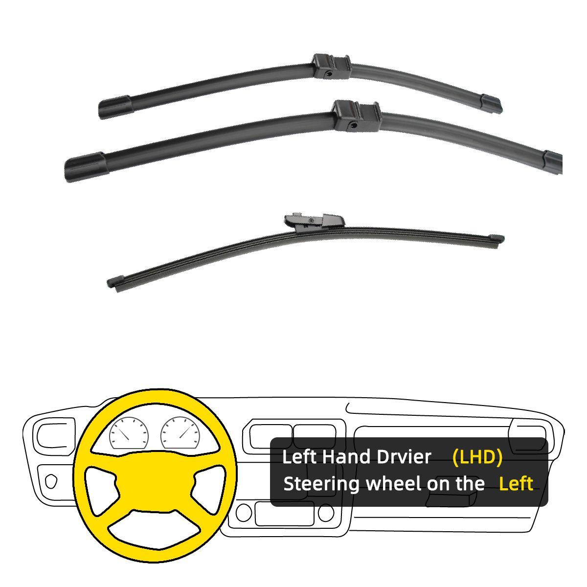 

3 шт. для VW Golf Plus 521 2009-2014 28 28 14 передние и задние щетки стеклоочистителя лобовое стекло резак для окон аксессуары 2009 2010 2011 2012 2013 2014