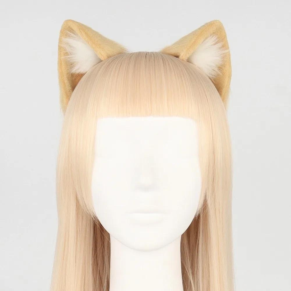 Gothic Lolita Cosplay Headband Carnival Halloween Hair Accessories Animal Cat Ears Headband Artificial Furry Gothic Headband
