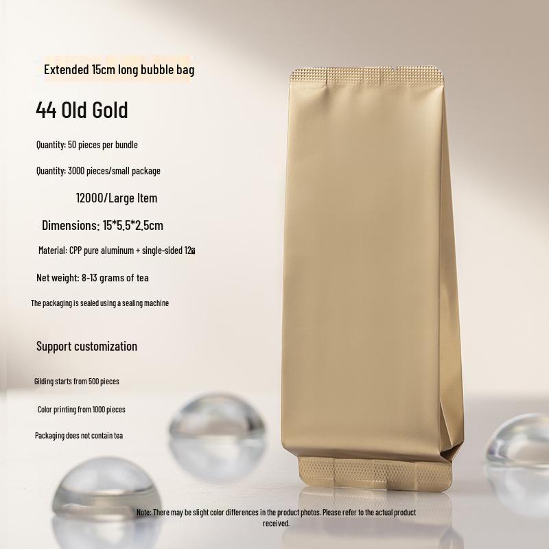 8g Extra Thick Aluminum Foil Tea Bag for Yancha, Phoenix Dancong, Black Tea & Rougui