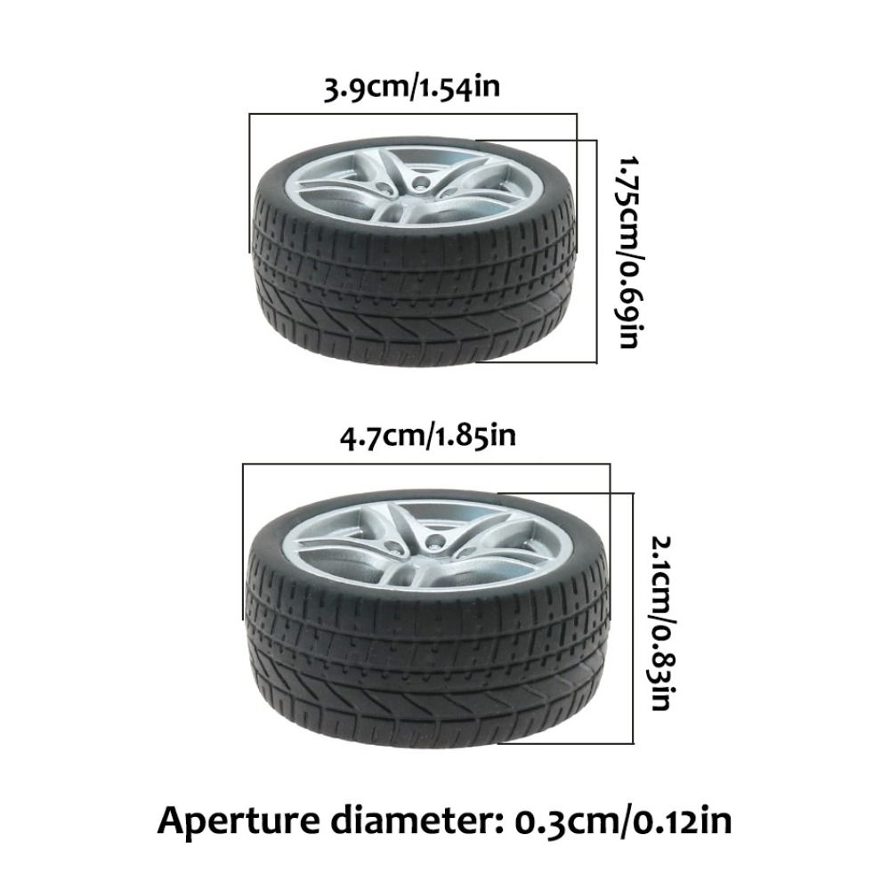 Removable Car Tire Model Rubber Toy Car Modified Parts Realistic Model Car Wheels  Toy Car
