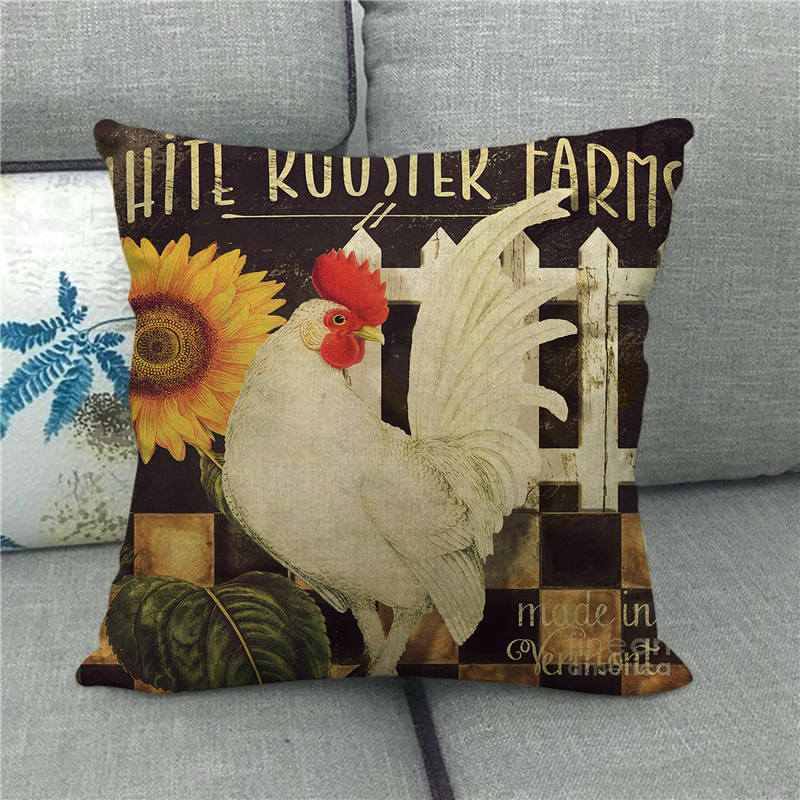 Sheep Cows Pigs And Chickens On The Farm Digital Printing Short Plush Pillow Covers For Car Sofa Office Cushion Cover Home Goods