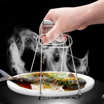 Stainless Steel Hot Dish Lifter Household Anti-scalding Bowl Splint Pot Clip Kitchen Utensil Rack Kitchen Tools