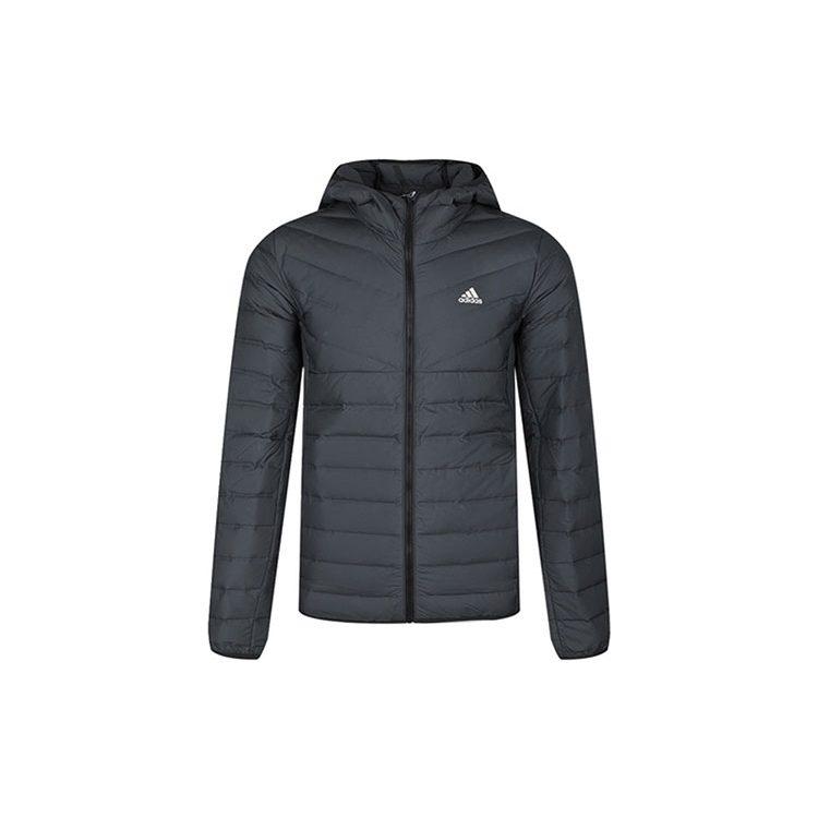adidas Daunenjacken Herren Karbon Schwarz Mit Kapuze Moderat Andere DZ1420