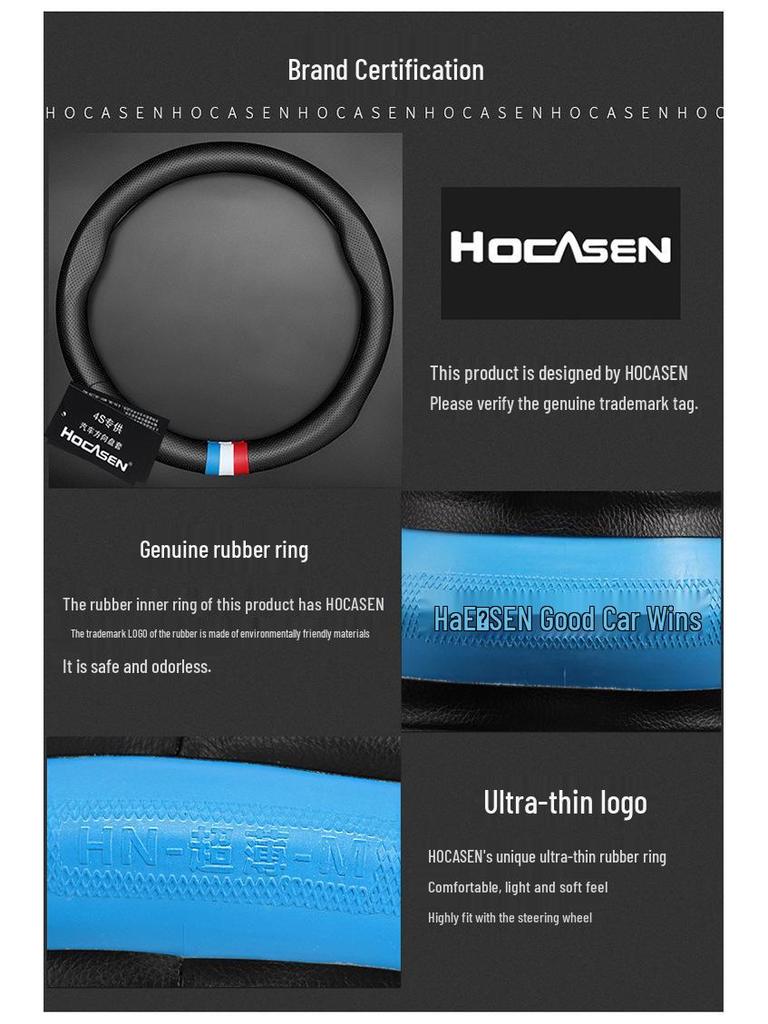 Non-Slip Genuine Leather Steering Wheel Cover for Borgward BX7 BX5 BX3