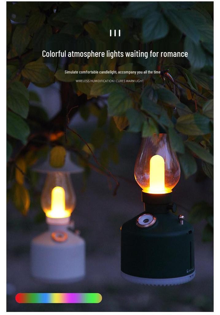 2026 New Retro Hat Style Kerosene Lamp Humidifier for Bedroom, Desktop, Outdoor & Camping Aromatherapy.