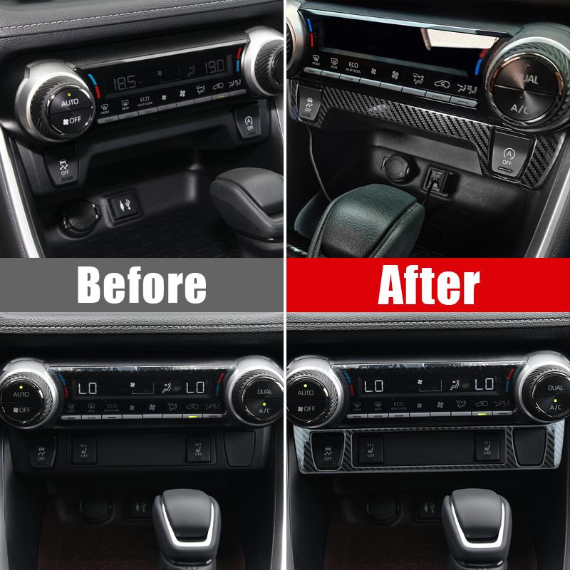 For Toyota RAV4 -2022 2023 RAV 4 XA50 Hybrid Stainless Car Central Control Seat Heat Button Trim Cover Sticker