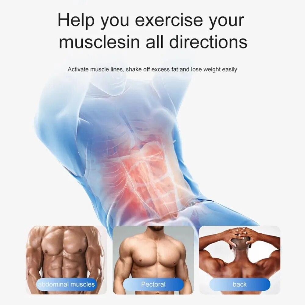 Micro-current Slimming Belt Home Rechargeable Training and Abdominal Fitness Device with 10 Massage Modes Body Shaping Massager
