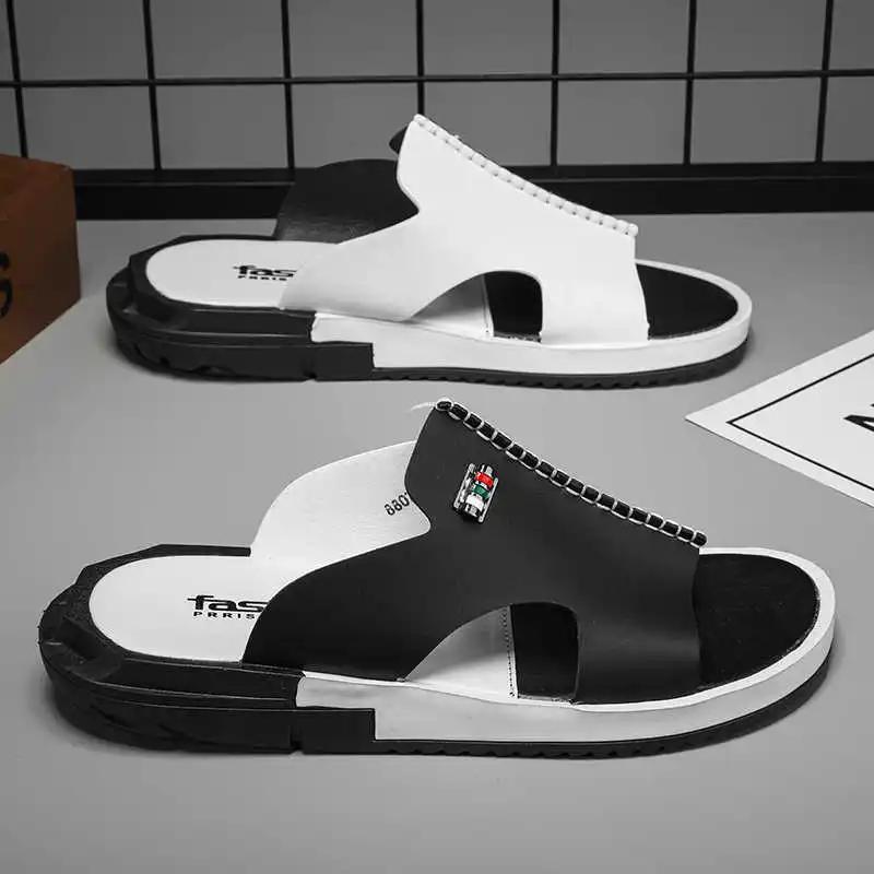 Fashion Open Back With Strap Flip Flops Man Sea Slippers Sapatos For Men Shoes Shower Sandals Sneakers Sports Tensi Outing Cheapest