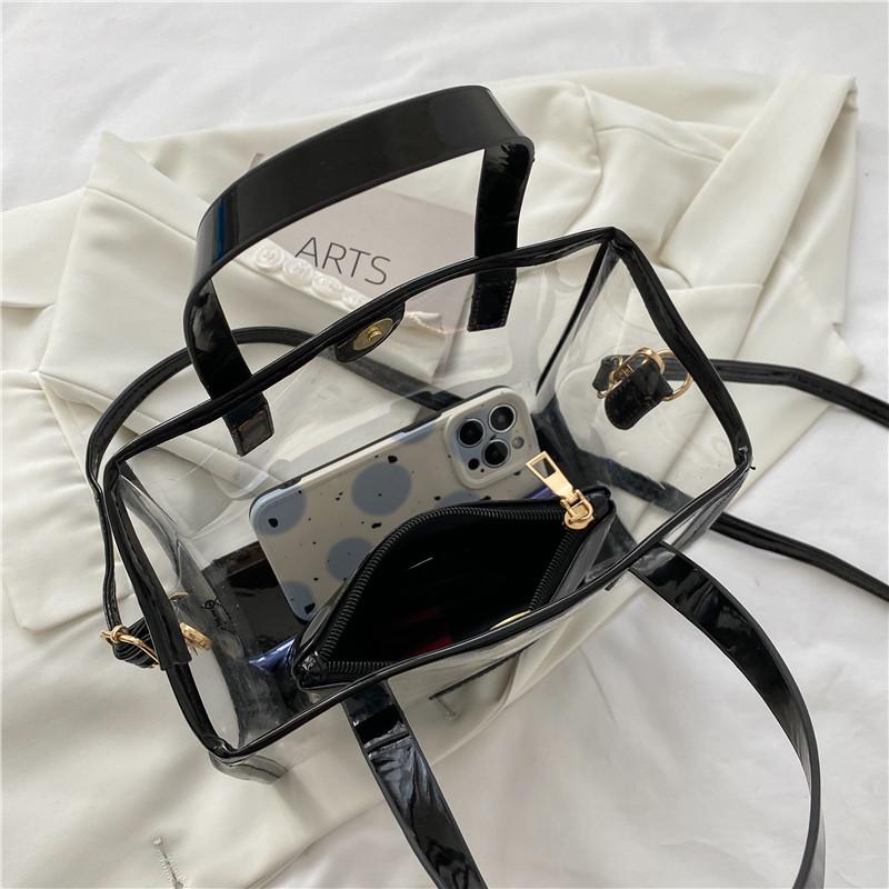 Women's Large Capacity Transparent Jelly Bag for Beach Vacation