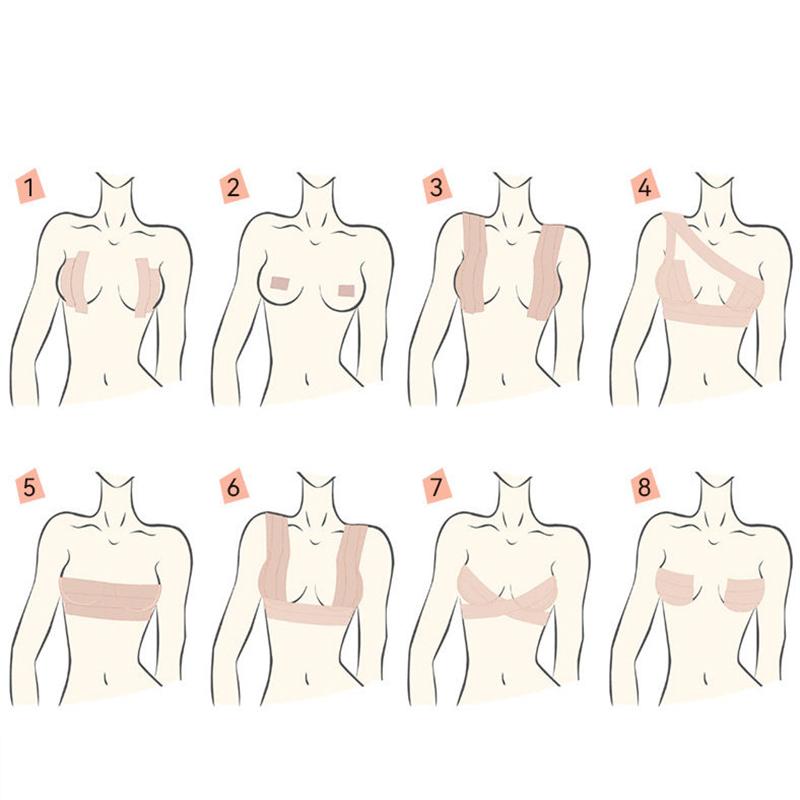 1 rolka 5M Dámske priehľadné krytky na bradavky Push Up náplasť na hrudník Telo neviditeľná zdvíhacia páska Lepiace podprsenky Sexy nálepky na bradavky