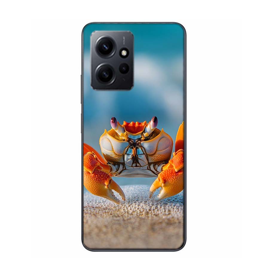 Unique Animal Crab Phone Case For Redmi 12 13C 12C 15C 9 10 10C Note 13 Pro Plus 14 15 Pro 9T 9C 9A TPU Soft Cover Clear Cell Ca