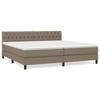 3140325 vidaXL Divan Bed with Mattress Taupe 200x200 Cm Fabric