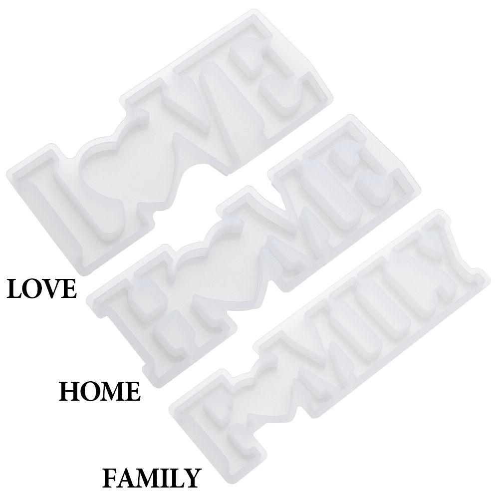 Handmade LOVE/HOME Casting Silicone Mould Letters Resin Mold Crystal Glue Molds Jewelry Making Tool