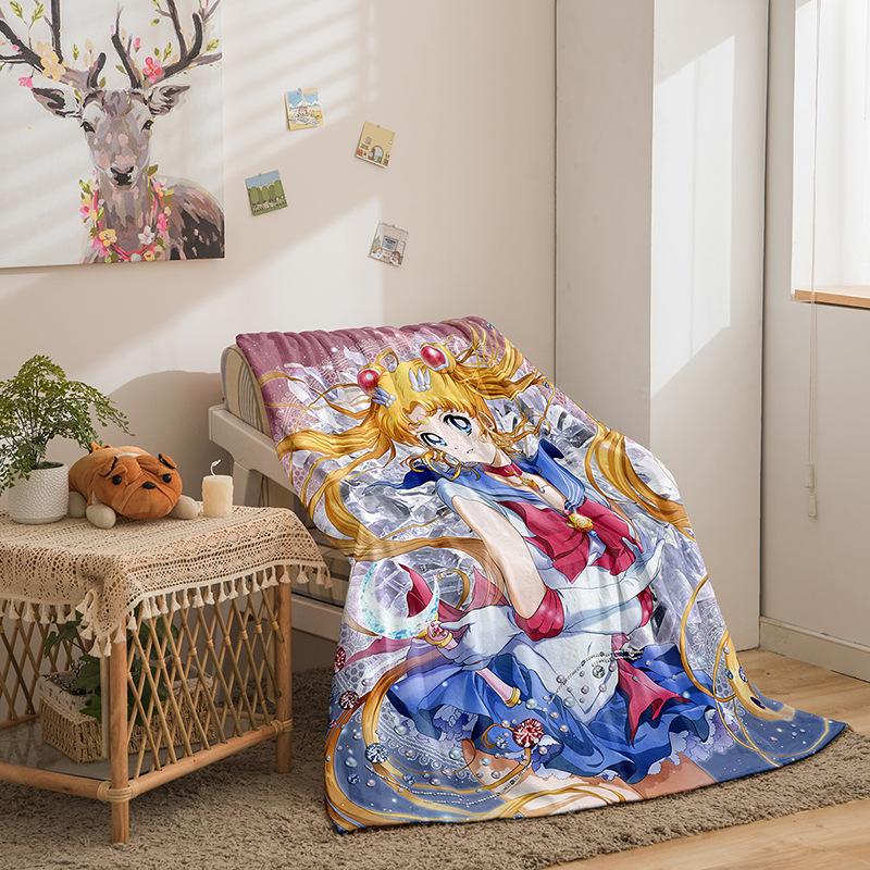 Cartoon Beautiful Girl Series Double-Sided Flannel 3D Digital Printing Blanket Blanket