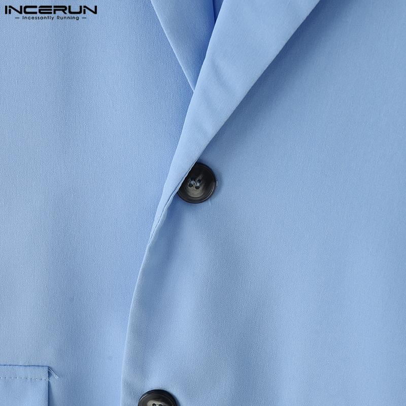 INCERUN Two Piece Suit Men Short Sleeve Shirts Zip-up Half Pants Outfits Sets