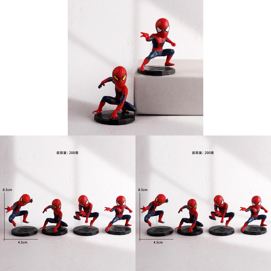 Spiderman Pvc Desk Car Ornament Set For Kids And Collectors