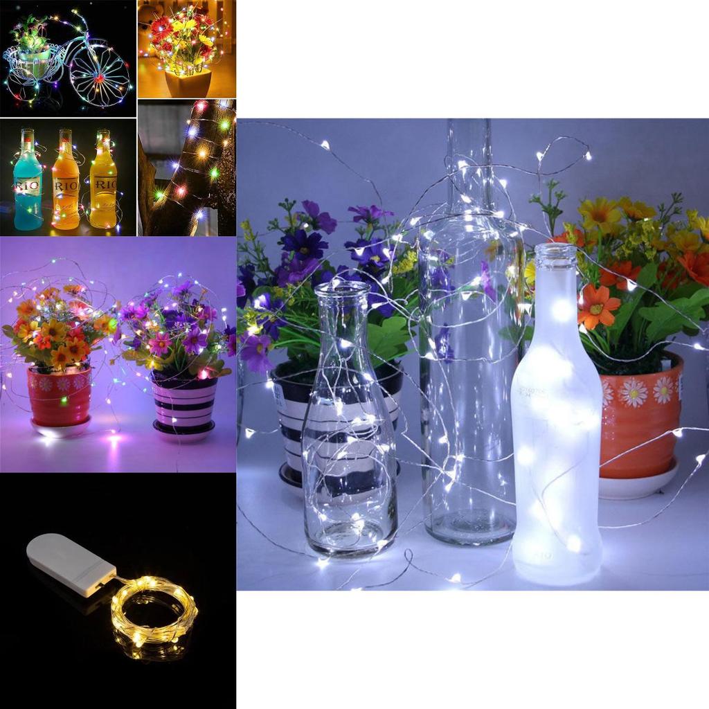 LED-Kupferdraht-Lichterkette mit Knopfzellen-Batteriepack für die Außen-Gartendekoration