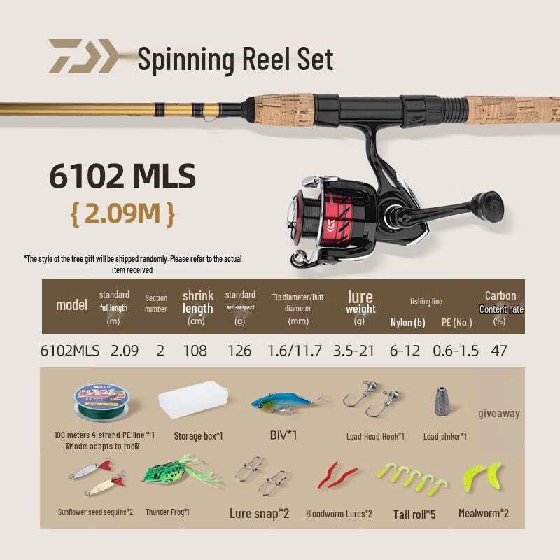 Удилище и катушка для спиннинга начального уровня TESIEN