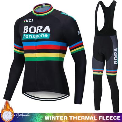 Mtb Male Cycling Clothing UCI BORA Men's Jacket Bib Winter Thermal Fleece Jersey Set Tricuta Man 2025 Mountain Bike Sportswear