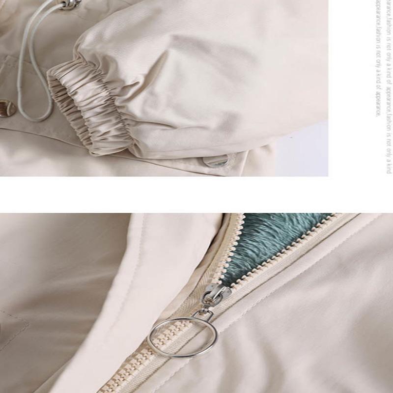 Zesílená větruodolná bunda Dámská krátká univerzální volná větrovka