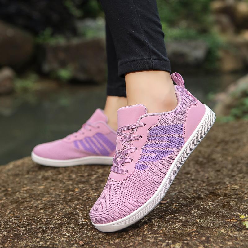 

Large size wide last shoes couple comfortable breathable running shoes ultra-light soft-soled travel shoes mesh fly-woven shoes 42