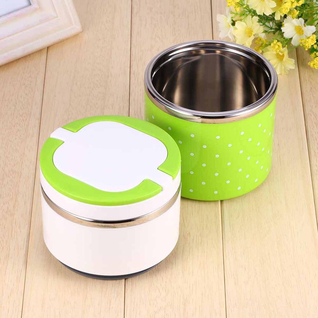 2 Layer Stainless Steel Insulation Thermo Thermal Lunch Box Food Container Hot