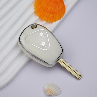 Сріблястий TPU 2 3 кнопки Key Case Shell Fob для Renault Megane Duster Modus Espace Laguna Logan для DACIA Sandero Clio Kangoo Protector Аксесуари