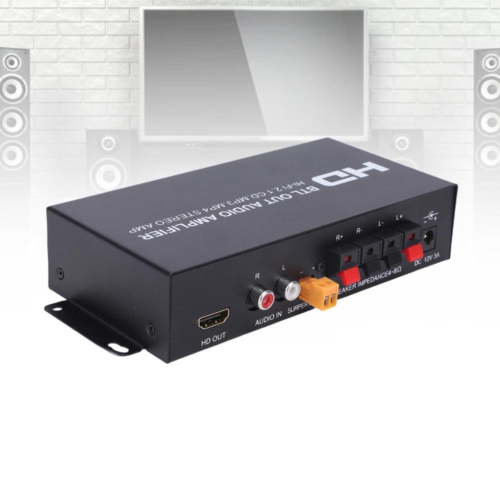 Support HD & AUX Input Dual Channel Sound Receiver HiFi Stereo Amplifier Car Use