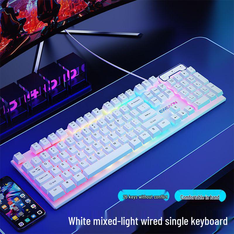 GX80 Wired Mechanical Keyboard, Mouse & Headset Set for E-sports Gaming Laptops