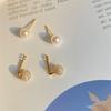 Fashion rhinestone pearl ear stud Earrings for Women  New Statement Pendientes Trendy Zircon Crystal Earring Jewelry Gift