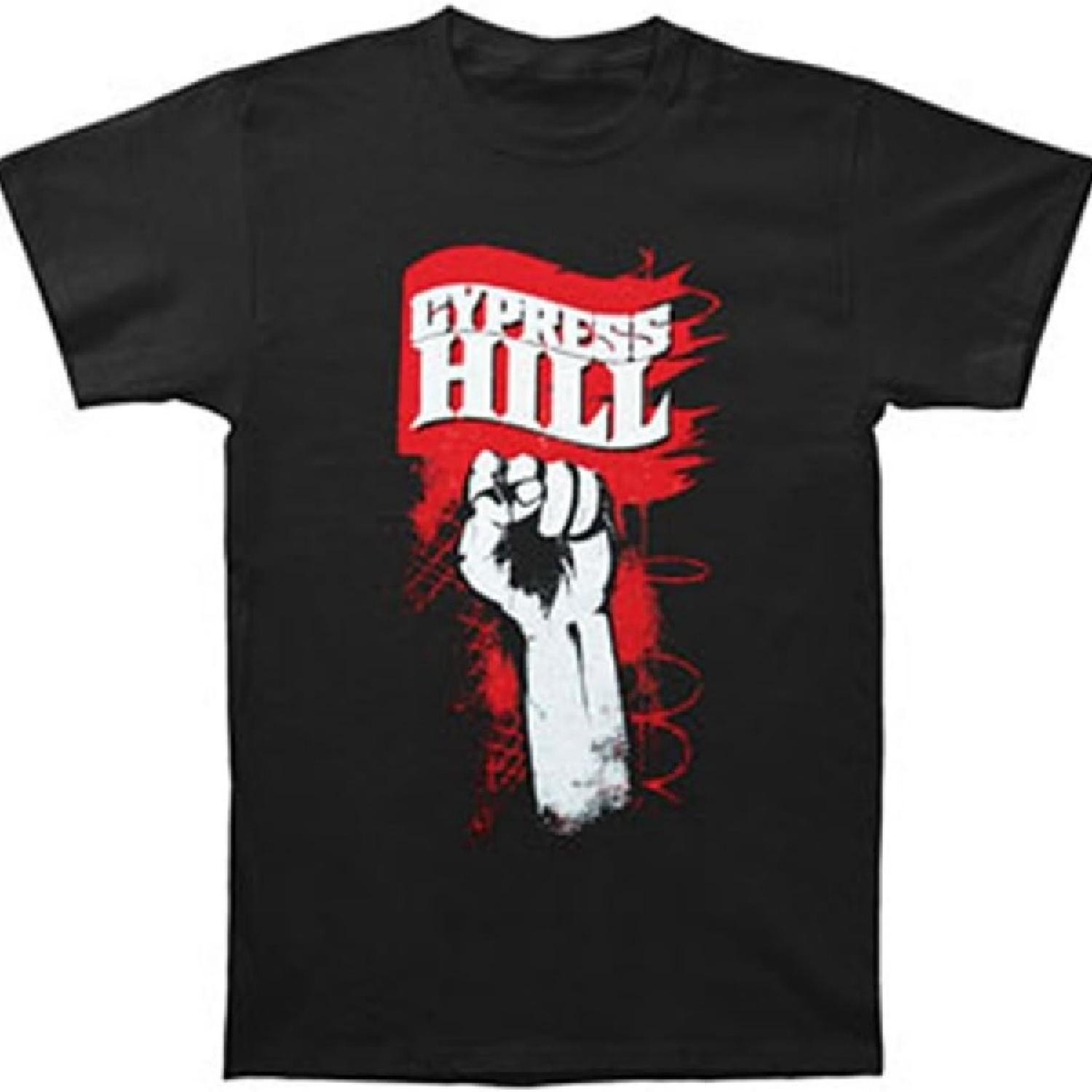 

Cypress Hill Men s Raised Fist T-shirt Medium Black XXXXXL чорний